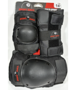 Eight Ball Pad Set 3pk Black New 14+ Teen Bike Knee Wrist Elbow Tough New - $387.71 MXN