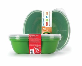 Preserve 46101 Square Food Storage Container, Set of 2, Apple Green - £9.15 GBP