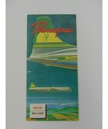 1957 PANAGRA Airlines Airplane Route Map brochure, travel, VINTAGE - £19.11 GBP