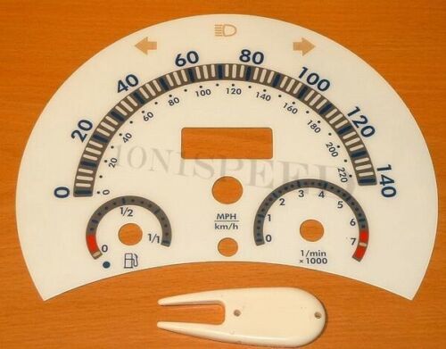 Fits 98-04 VW Beetle Bug Automatic White Face Glow Through Gauges 140 MP... - $28.70