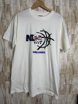Vintage 90s NBA City Orlando Universal City 1999 Shirt White Mens L - $1,112.46 MXN