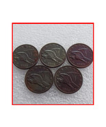 Rare Antique USA States Full Set of 1854-1858 5pcs Flying Eagle Cent Coins - $34.90
