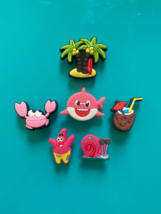 Beach Sea Animals Crab Palm Tree Shoe Charm Button Accessories Compatibl... - $12.99