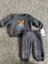 pl baby set teddy bear joggers 2 pcs boys size 6 months Soft Fleece New - £7.58 GBP