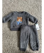 pl baby set teddy bear joggers 2 pcs boys size 6 months Soft Fleece New - €8,14 EUR