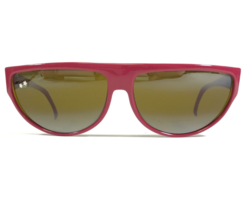 Vintage Cebe Gafas de Sol Rojo Geométrico Monturas con Marrón Lentes 59-18-115 - £44.54 GBP