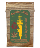 GIBRALTAR SHIP MARIJUANA BURLAP BAG pot leaf wall 57 travel spain boat p... - $21.86 CAD