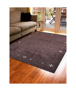 8 x 10 ft. Hand Knotted Gabbeh Wool Contemporary Rectangle Area Rug Brown - $397.30