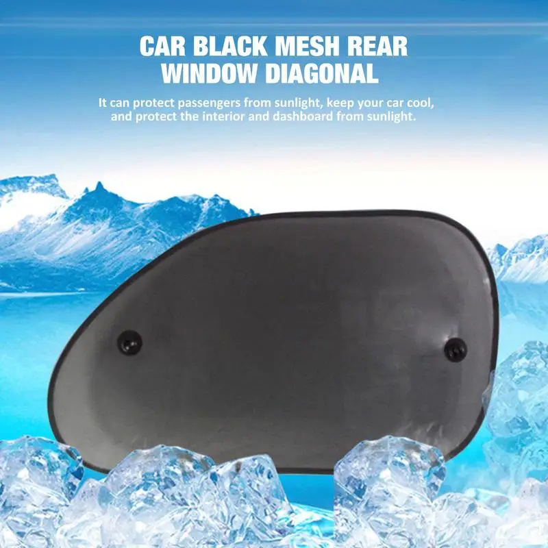 Car Rear Window Sunshade Cover UV Protection Black Nylon Material Auto - £9.21 GBP+