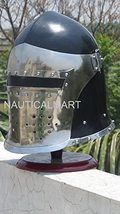 NauticalMart Barbute Armour Helmet Blackened Finish Wearable Helmet - £127.09 GBP