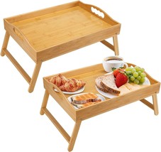 Bed Tray for Eating, Breakfast in Bed Tray, Tv Trays for Eating Set of 2... - £14.90 GBP