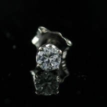 0.15CT Simulé Diamant Simple Solitaire Boucles D&#39;Oreilles 14K Plaqué or Blanc - £43.99 GBP