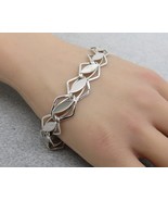 Vintage Bracelet Sterling Silver Open Work Links 13.8 Grams 7.25&quot; Long S... - $752.48 MXN