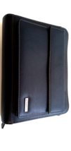 Franklin Covey Organizer Retractable Handles Black Zip Around 8&quot; x 10&quot;  7 Ring - $22.00