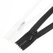 3# 34 Inch Invisible Zippers Black&amp;White,86Cm Nylon Coil Hidden Zipper F... - $19.99