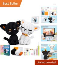 Beginner-Friendly Cat Crochet Kit with Yarn and Video Tutorials - Perfec... - $22.72