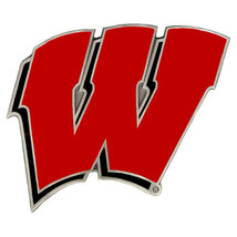 wisconsin badgers W color logo emblem metal trailer hitch cover - £62.75 GBP