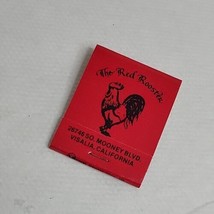 Vtg Advertising Matchbook w/ Matches The Red Rooster Dinner Cocktails Visalia   - £7.45 GBP