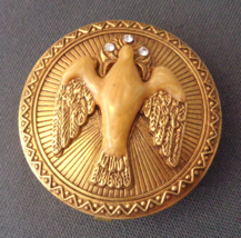 Vatican Library Collection Trinket Pill Rosary Box Gold PL Enamel Dove C... - £31.57 GBP