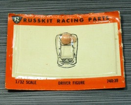 SLOT CAR NOS RUSSkit Race Car Driver Figure Mint on Card VINTAGE 1/32 - $15.99
