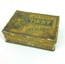 Antique 1883-1910 JG Dill&#39;s Best Cut Plug Tobacco Tin Four Ounces 4oz Vi... - £23.59 GBP