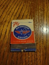 Mid-continent Airlines Indian Chiclets Gum Matchbook - $6.88