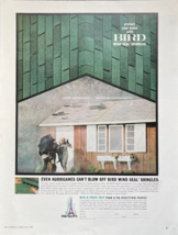 1963 Bird Shingles Vintage Print Ad Even Hurricanes Can&#39;t Blow Off Wind ... - £11.45 GBP