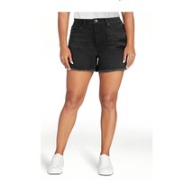 Time and Tru Womens Black High Rise Denim Shorts, Size 20 NWT - £10.21 GBP