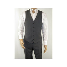 Men's RENOIR Vest Wool 140's Adjustable, Full Lining 508-3 Mid Gray image 4