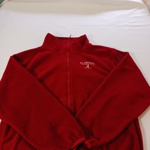 Old Varsity Brand Alabama Crimson Tide Men's Full Zip Red Fleece Sweater Size L image 10