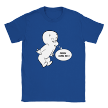 Casper the Friendly Ghost T-shirt cartoon funny gift people scare me t shirt - £20.65 GBP+