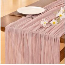 Charming 120in Pink Cheesecloth Runner - Ideal for Baby Showers &amp; Season... - $20.74