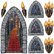 Stairway, Window &amp; Torch Props Party Accessory (1 Count) (9/Pkg) - £13.32 GBP
