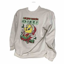 Vintage Tweety Sylvester Christmas Sweatshirt Sweater Favorite Gift Looney Tunes - £31.71 GBP