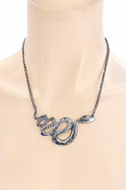 Gunmetal Mamba Snake Serpent Necklace Casual, Urban, Hip Hop Jewelry - $12.83