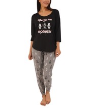 Munki Munki Womens Sleepwear Star Wars Printed Pajama Set Black Size Small - £46.19 GBP