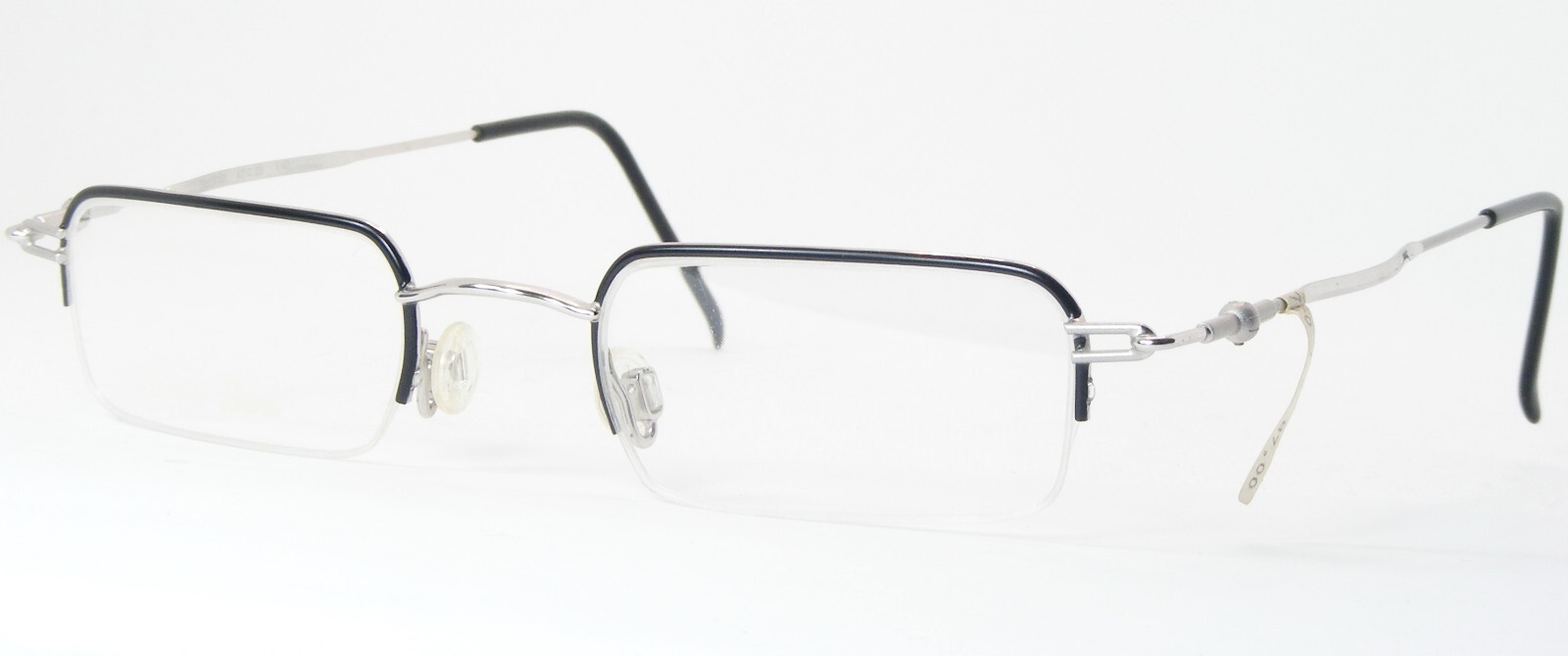 Lunettes Vintage Pierre Bert K161 01 Argent/Noir Uniques RARES 47-20-140mm - $56.93