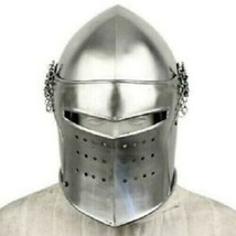 New Medieval Knight Armor Crusader New Templar Helmet Helm With liner - £62.90 GBP