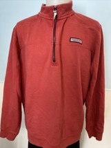Vineyard Vines Red 1/4 Zip Long Sleeve Pullover Sweater, Men&#39;s Size L - $14.24