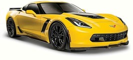 2015 Chevy Corvette Z06, Yellow - 1/24 Scale Diecast Model Toy Car - £41.65 GBP