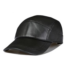 New 2022 Spring Man Leather Baseball Caps Male Casual hide Belt Ear Warm 56-60 A - £73.86 GBP
