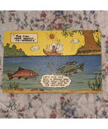 Vtg Postcard 1951 The Fish Here Really Co-Operate Humor Linen Posted - $7.39