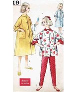 1950s vintage Simplicity 2319 size 8 chest 26 waist 23 hip 28 Girls paja... - $12.30 CAD