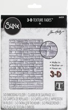 Sizzix 3D Texture Fades Embossing Folder By Tim Holtz-Brickwork 259244 - £20.74 GBP