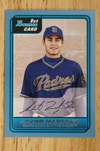 Javier Martinez 402/500 Rookie RC Blue B38 2006 Bowman Baseball San Dieg... - $4.94