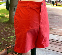 Old Navy Womens Flat Front Shorts Size 12 Orange - $10.78