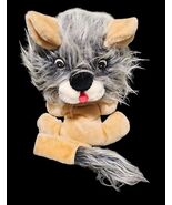 Vintage 70s Lion Wolf Hybrid 15&quot; Stuffed Animal Plush Hanging Carnival Toy - $924.91 MXN