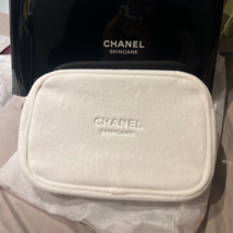 Chanel Beauty White Velvet Cosmetic Makeup Bag Pouch VIP Gift New in Box - £34.37 GBP