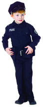 UNDERWRAPS Children&#39;s Police Uniform Costume Set - Black, Medium (6-8) - £90.38 GBP