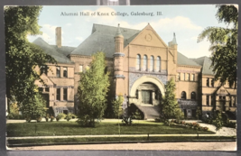 1914 Alumni Hall of Knox College Galesburg IL Illinois Postcard Postmarked - £6.18 GBP